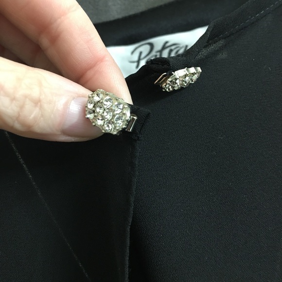 Patra Black Dress Size 2X Layered Ruffles Evening - Picture 4 of 6